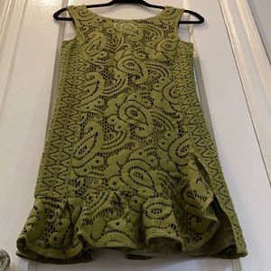 Nanette Lepore Olive Lace Dress